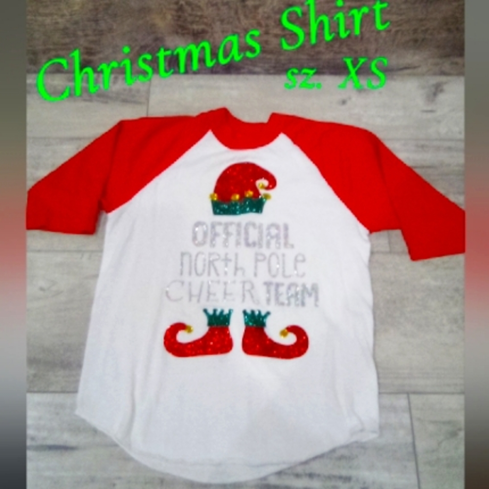 LAST CHANCE, GONE 2/20/26 Cheerleading Xmas Shirt sz. XS